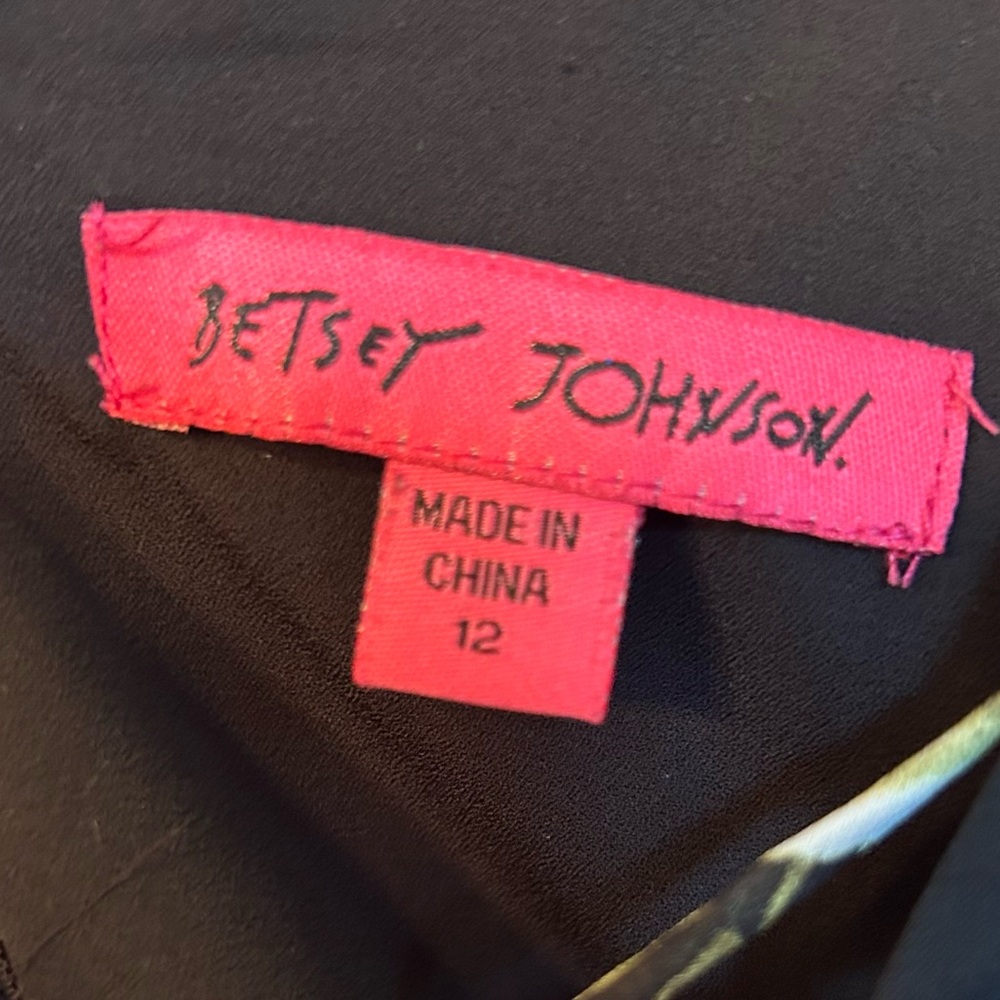 Betsey Johnson Black Sundress with Bishop Sleeves and V-Neck - Picture 12 of 13